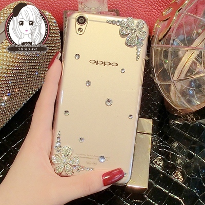 oppo a37水钻手机壳 oppoa37t手机保护壳套 oppoa37m外壳潮女款硬