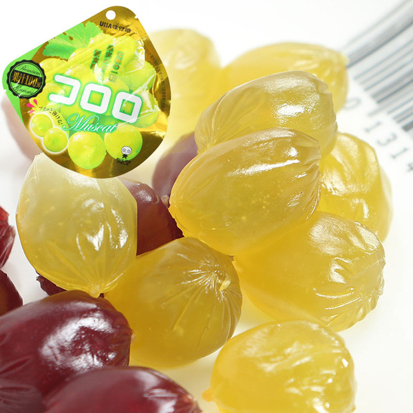 日本进口零食品 uha悠哈味觉糖 果汁100%青提子葡萄橡皮软糖40g