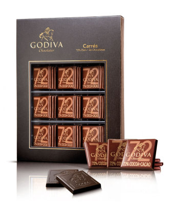 2016 情人節 巧克力 精選 推薦 十大 網購 巧克力 Godiva 72% 黑巧克力 36片