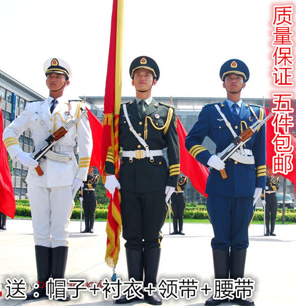 新款军装男女款海军陆军空军装制服升旗手军礼服仪仗队合唱表演服