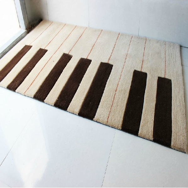 現代簡約鋼琴鍵宜家客廳茶幾沙發地毯進門陽台臥室琴書房滿鋪定制