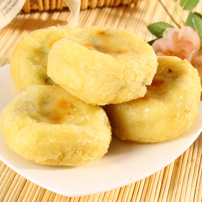 安徽三河特产 手工制作包心粑粑特色油炸小吃秈米粑粑 5个/袋