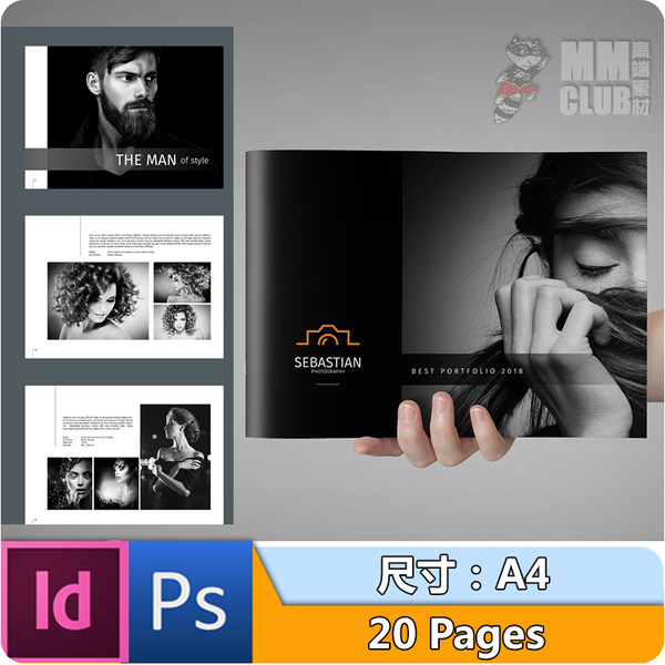 作品集摄影相册画册模版 图文排版设计参考 psd   indd源文件
