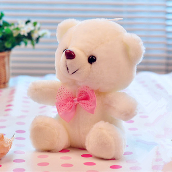 可爱小白熊公仔领结泰迪熊毛绒玩具布娃娃婚庆儿童节圣诞生日礼物