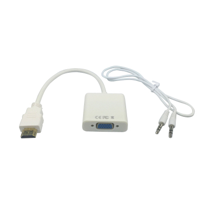 hdmi to vga 带音频线 hdmi 转 vga 高清视频转换器接头 树莓派2