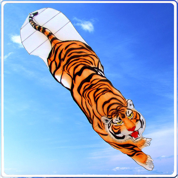正品潍坊风筝 纯手绘6米大老虎 6米手绘豹 猛虎下山图 做工细致