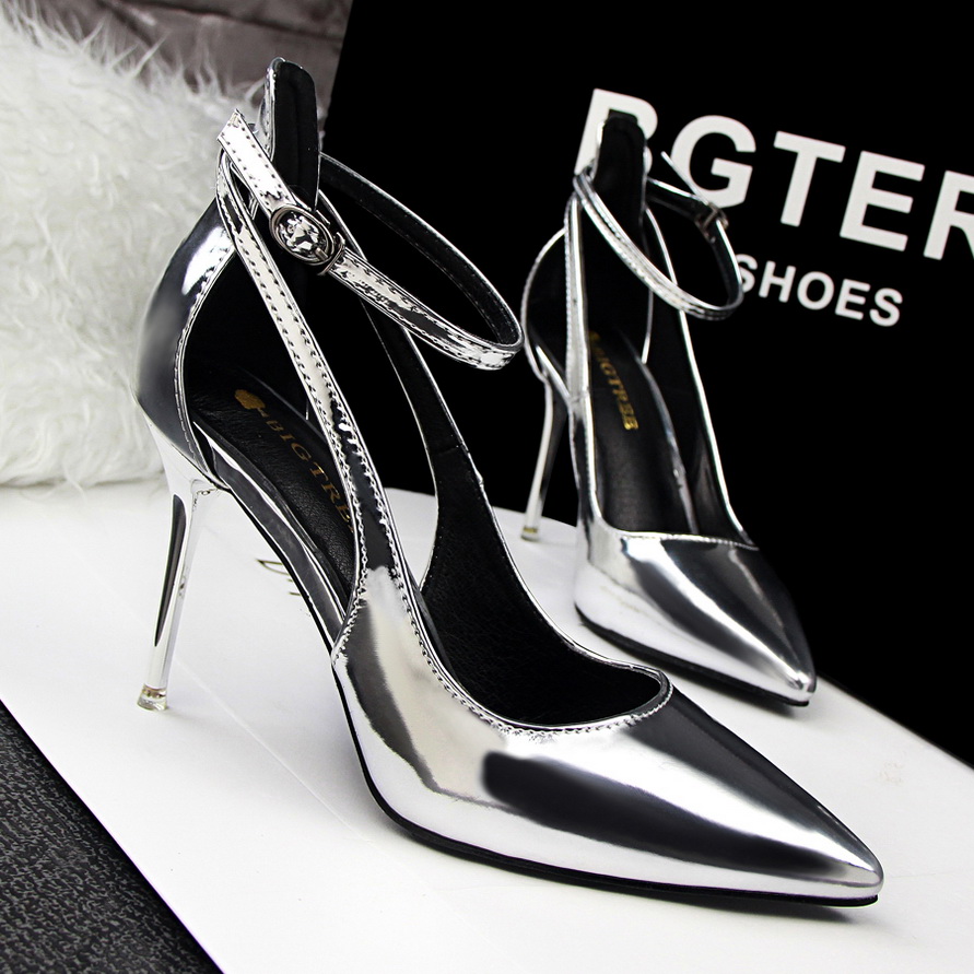 2981-1 the European and American fashion contracted wind shoes high-heeled shoes high heel with shallow mouth pointed on