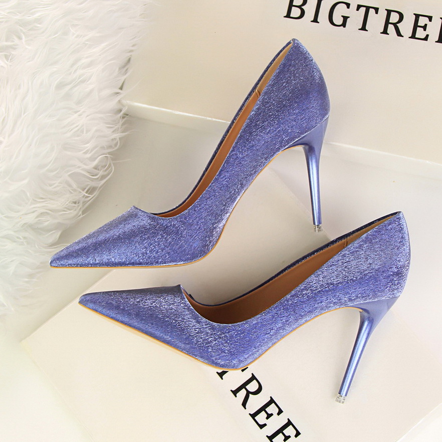 822-7 han edition shoes show thin sweet gradient high-heeled shoes high heel with shallow pointed mouth shining color ma