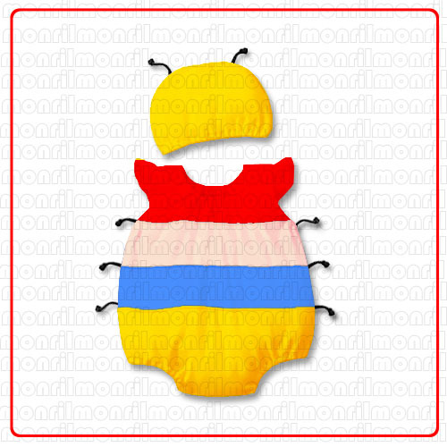 MONRIL外贸原单夏季纯棉婴儿连身衣动物造型毛毛虫哈衣DW2-001