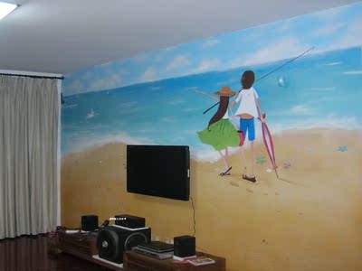 墙体彩绘 非壁纸 手绘墙 装修 商业展示 家庭美化 3d立体画003