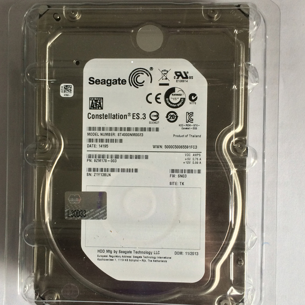 全新 原厂 希捷 st4000nm0023 4t 4tb 7.2k 3.5寸 sas 服务器硬盘