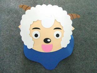 eva卡通帽子 节目游戏装扮 表演道具 喜羊羊头饰/喜羊羊立体帽