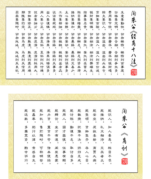 b09海报展板电子元件1904陶朱公经商十八法商训