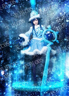 服装/cos服装LOL 英雄联盟冰雪圣诞节lulu璐璐仙靈女巫cosplay服装