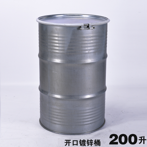 精品200l开口镀锌汽油桶 备用油箱 全新加厚柴油桶1.2mm厚 圆形