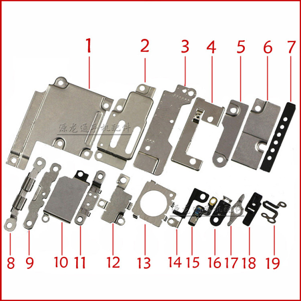 iphone6 plus内部零件19套小配件 苹果6代5.5寸全套装机金属铁片