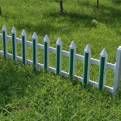 标题优化:百远PVC草坪插片塑钢护栏 PVC花园护栏校园绿化PVC护栏蔬果园护栏