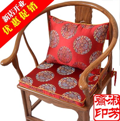 中式实木椅子红木沙发坐垫带靠背圈椅皇宫椅加