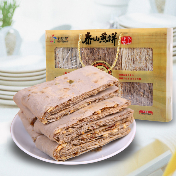 山东特产 泰山香酥夹心煎饼礼盒 农家五谷杂粮手工煎饼1020g 薄脆