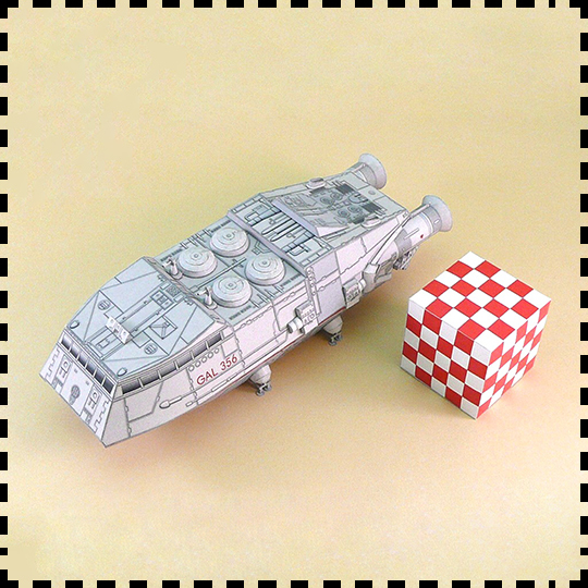 太空堡垒卡拉狄加colonial shuttle飞船 纸模型 1:120 军武宅手工