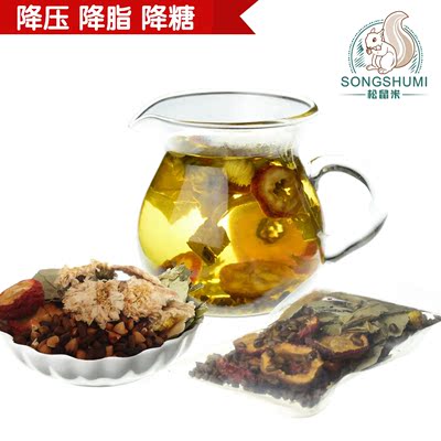 标题优化:降三高降压茶 荷叶茶决明子山楂菊花组合花茶降血糖养生茶2件包邮