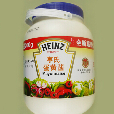 亨氏heinz 蛋黄酱3.2kg 沙拉汉堡三明治西餐调味料蘸料 原装正品