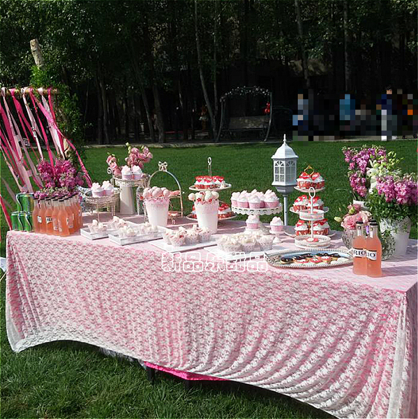 粉色甜品台2 北京茶歇冷餐台生日聚会点心桌婚礼派对布置特价促销