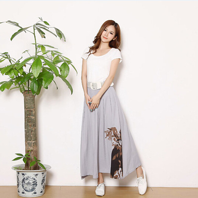 标题优化:2015夏季新款棉文艺风长裙子