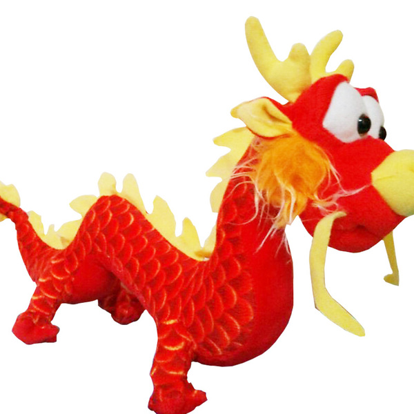 正版可爱仿真龙毛绒玩具布娃娃中国龙公仔玩偶儿童玩偶龙年吉祥物