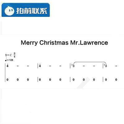 merry christmas mr.lawrence 转c调 有试听 钢琴双手简谱共8页