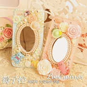 Explosion models Pastoral custom diy mirror iphone4s phone shell protective shell finished shell Samsung