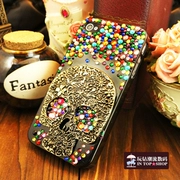 Free shipping Gothic Skull iphone4s/i9300 finished shell mobile phone shell diy handmade decorative accessories drill shell