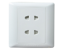 Шанхайский Songri S2000 серия четыре -яма стена 10а двойной гнездо телевизор