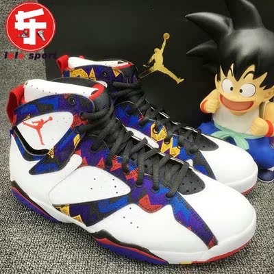 乐乐运动air jordan 7 sweater aj7乔7白紫毛衣304774-304775-142