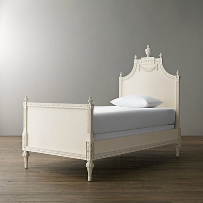标题优化:美式法式实木雕花单人床白色儿童房卧室公主床1.2田园女孩床1.5米