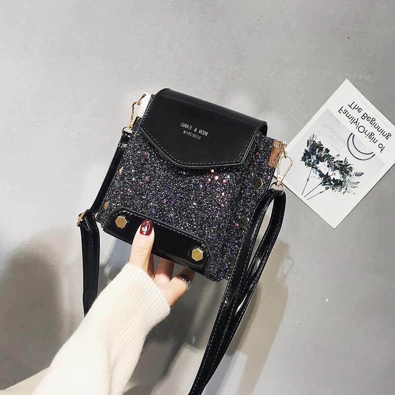 กระเป๋า 2020夏天上新小包包包包2018新款潮韩版秋冬百搭时尚简约亮片单肩  