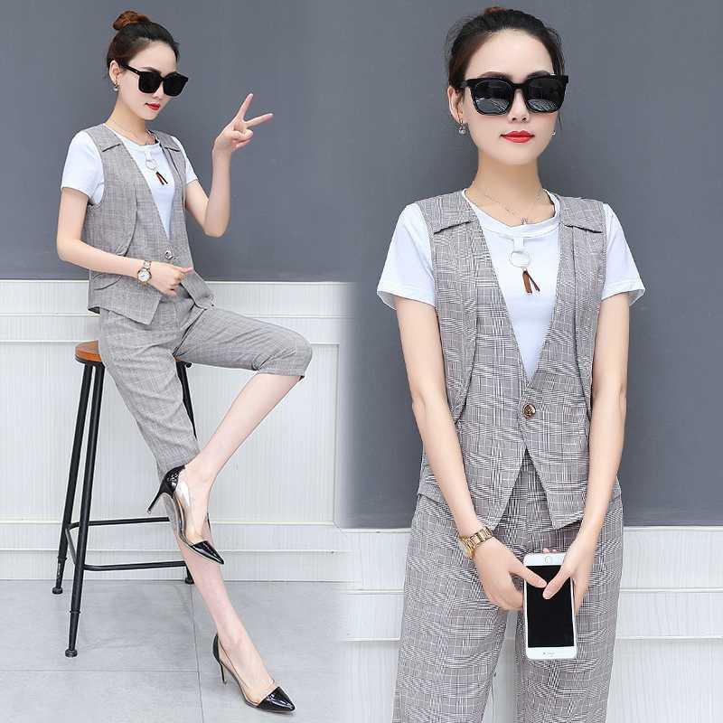 2019 style occidental version coréenne du vent parfumé de la nouvelle affichage skinny mode tempérament déesse van pantalon de costume le costume trois-pièces femme 2019 style occidental version coréenne du vent parfumé de la nouvelle affichage skinny mode tempérament déesse van pantalon de costume le costume trois-pièces femme