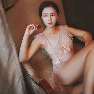 日系性感蕾丝睡衣超薄透明女仆情趣内衣极度诱惑吊带睡裙家居服夏-淘宝网