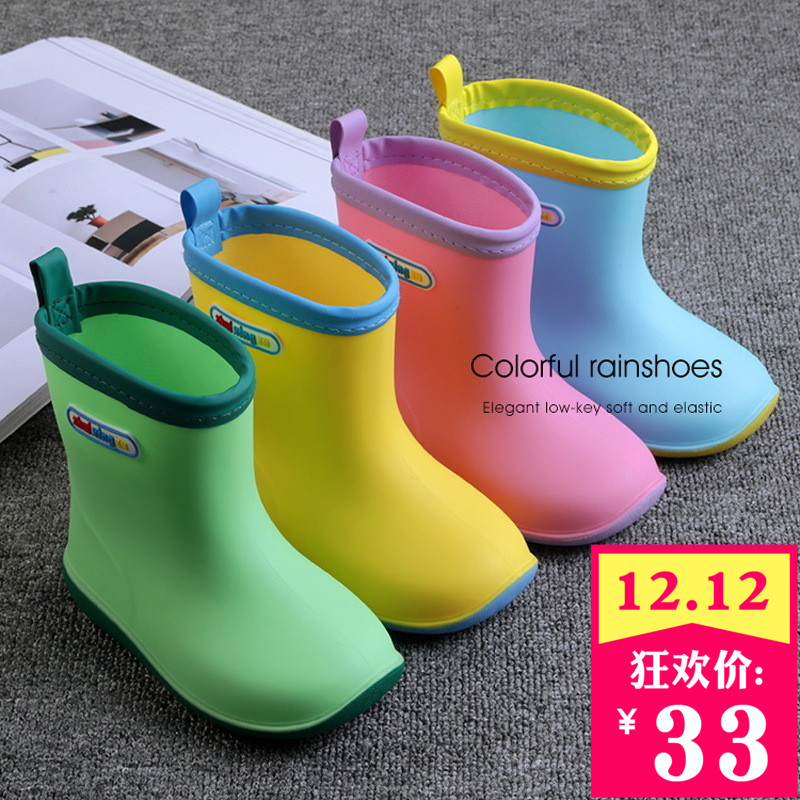 日本兒童雨鞋防滑寶寶雨靴小童男童女童四季水鞋兒童加絨雨鞋水靴