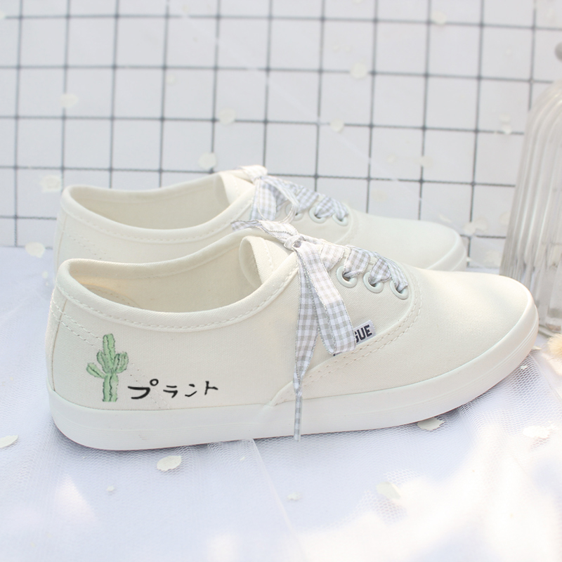 chaussures en toile femme chaussures 2019 printemps-été harajuku vent japonais joker petits frais occasionnels laçage littéraire peu de blanc de chaussures chaussures chaussures en toile femme chaussures 2019 printemps-été harajuku vent japonais joker petits frais occasionnels laçage littéraire peu de blanc de chaussures chaussures