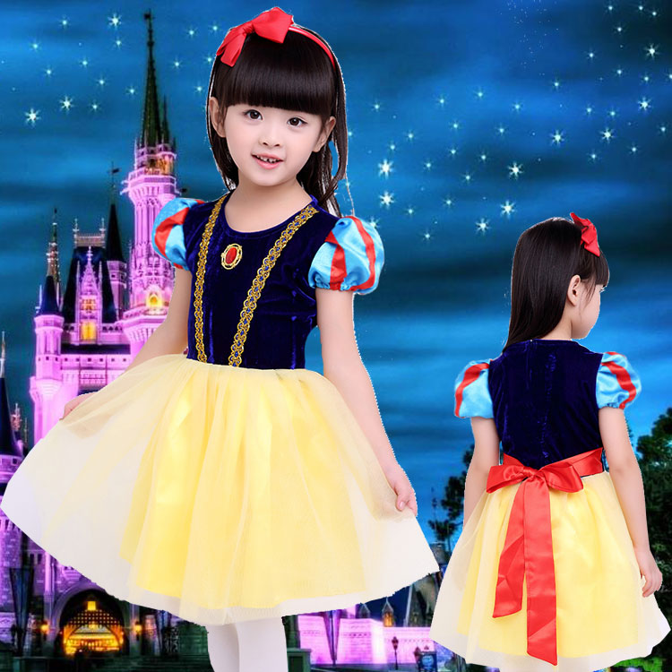萬聖節兒童服裝白雪公主裙女童迪士尼扮演化妝舞會cosplay演出服