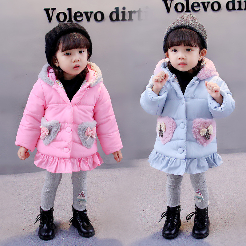 女寶寶鼕裝外套棉衣0-1-2-3歲鼕季女童棉服嬰兒衣服加絨加厚保暖