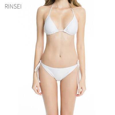 RINSEI 2018新款欧美蓝黑白色比基尼三点式性感系带三角杯泳衣女-淘宝网 RINSEI 2018新款欧美蓝黑白色比基尼三点式性感系带三角杯泳衣女-淘宝网