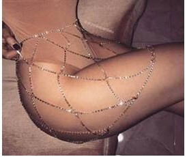 2018热销款欧美饰品 时尚个性新款渔网状水钻裙 夜店性感身体链-淘宝网