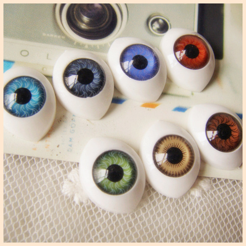 Harajuku Style Boat-Shaped Eyeballs Doll， Acrylic Eyeballs for Keer Eye Opening 14 * 19mm