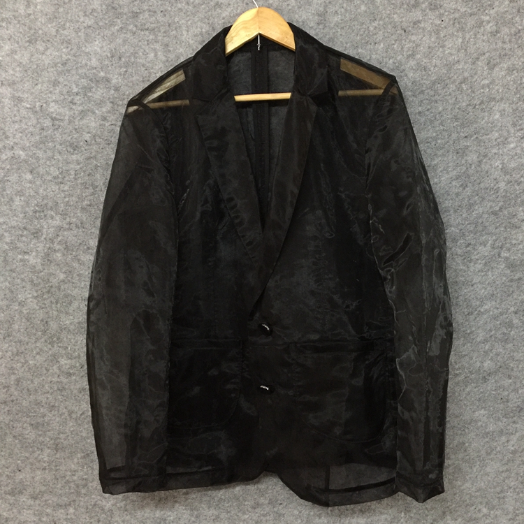 sexy black perspective ming hommes été organza lâche tendance costumes costume, original une niche designer sexy black perspective ming hommes été organza lâche tendance costumes costume, original une niche designer
