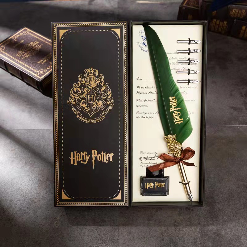 Harry Potter Feather Pen Set Heidewei Pen Water Pen Exquisite Gift Box Retro Birthday Gift Halloween