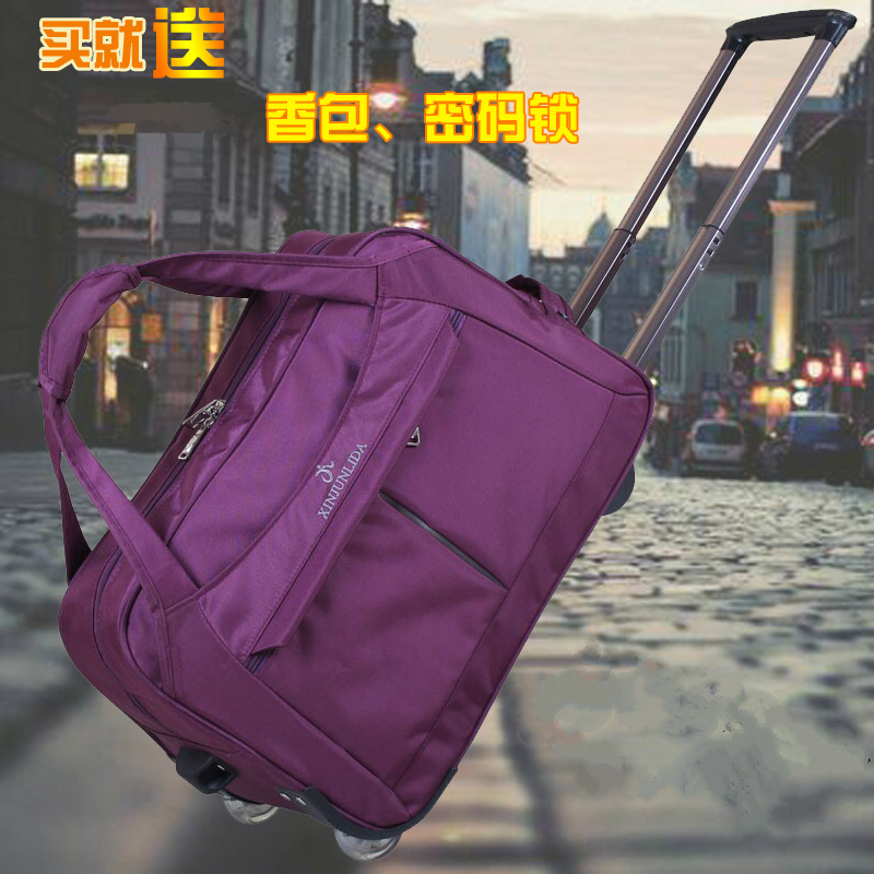 時尚男女旅行包拉杆包可折疊牛津布手提行李包袋登機拉杆箱包防水