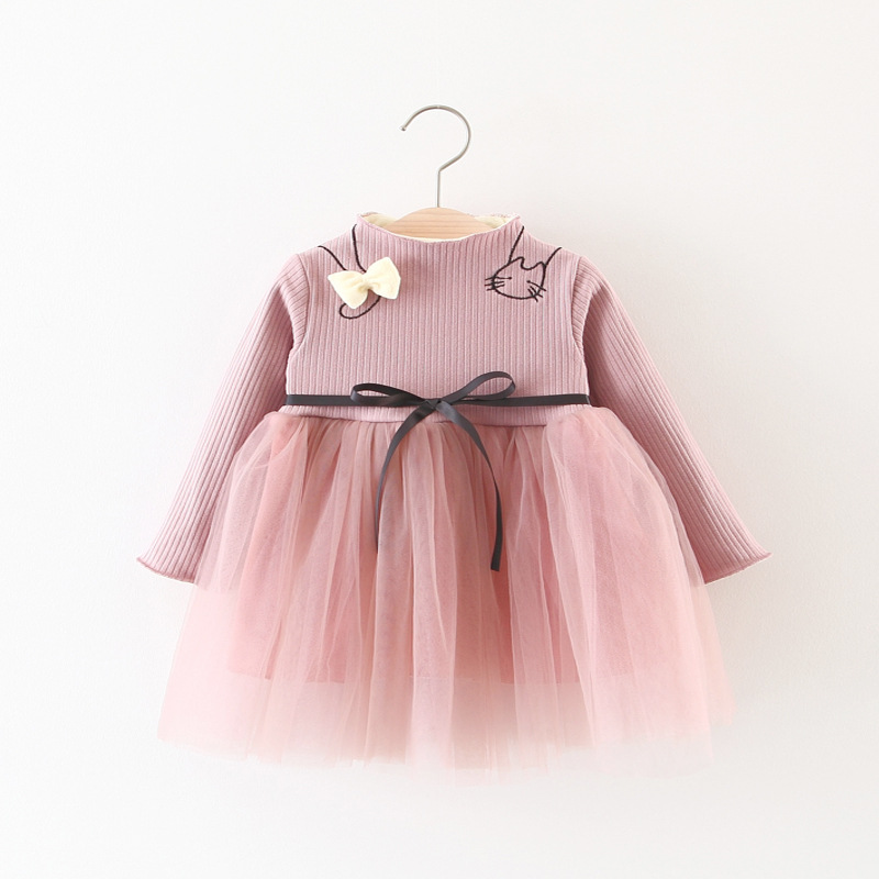 天天特價女寶寶鼕裝韓版兒童裝2-3歲女童加絨連衣裙嬰兒公主裙子4