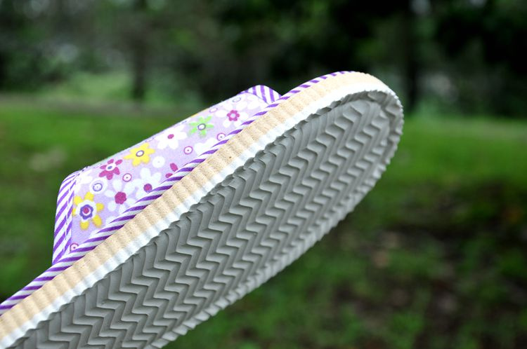 耀点100 天然亚麻居家拖鞋38-39码水仙花色 。